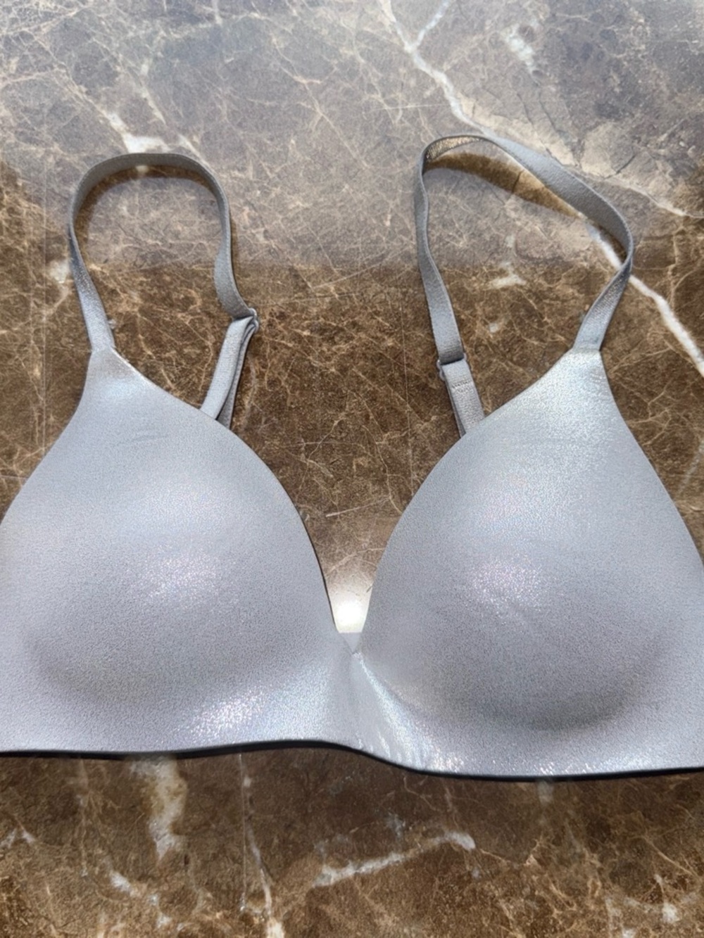 Victoria's Secret Shimmer Wireless Bra in Light Gray